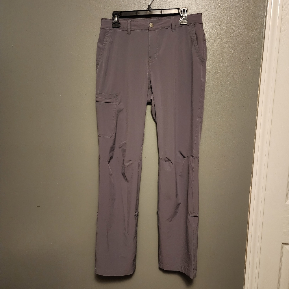 REI Co-Op women's gray Sahara roll-up pants size 8